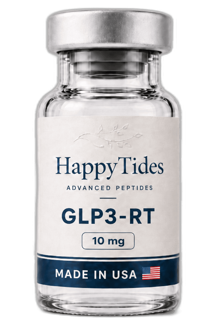 HappyTides GLP3-RT research peptide vial